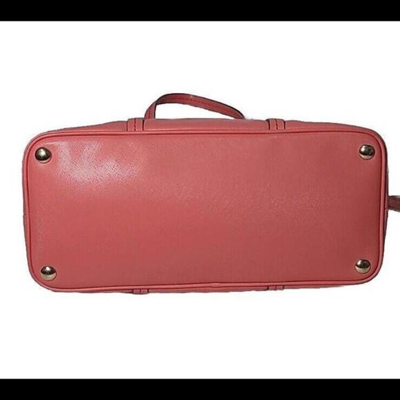 COACH Coral Saffiano Peyton Cora Domed Crossbody Satchel Purse Bag Shoulder - Picture 4 of 12